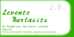 levente murlasits business card